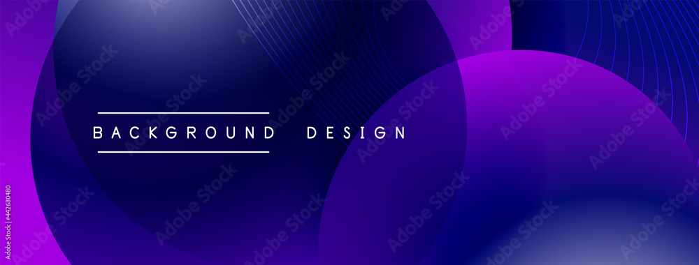 Gradient circles with shadows. Vector techno abstract background. Modern overlapping forms wallpaper background, design template Gradient circles with shadows. Vector techno abstract background. Modern overlapping forms wallpaper background, design template