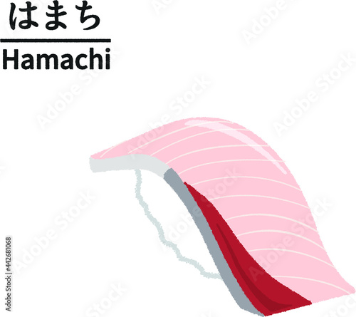 ブリ・ハマチ寿司のイラスト