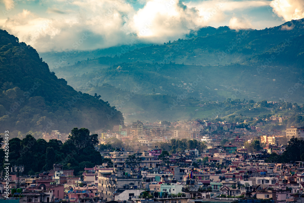 Kathmandu, Nepal Aerial view panoramic. Kathmandu, Nepal Aerial view panoramic.