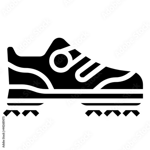 Golf Elements_Shoes glyph icon,linear,outline,graphic,illustration