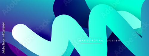 Abstract overlapping lines and circles geometric background with gradient colors