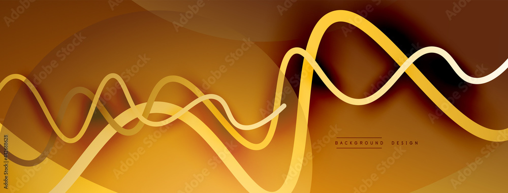 Abstract gradient background with wave line with shadow effect. Geometric composition. 3D shadow effects and fluid gradients Abstract gradient background with wave line with shadow effect. Geometric composition. 3D shadow effects and fluid gradients