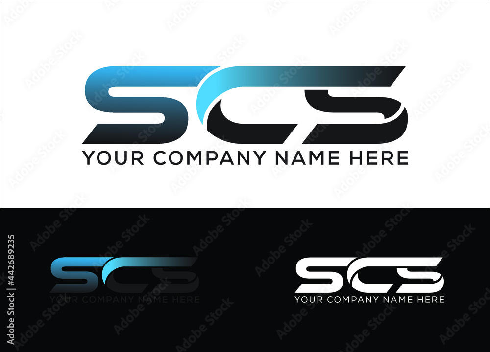Initial Letter SCS Logo or Icon Design Vector Image Template Initial Letter SCS Logo or Icon Design Vector Image Template