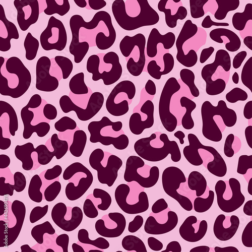 Leopard pattern design - funny drawing seamless pattern with spots. Poster or t-shirt textile graphic design. wallpaper, wrapping paper, background.