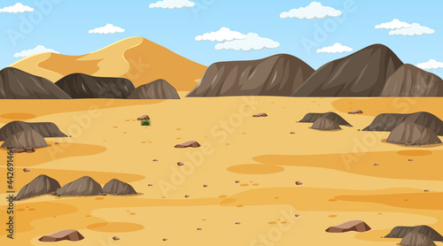 Desert forest landscape at daytime scene