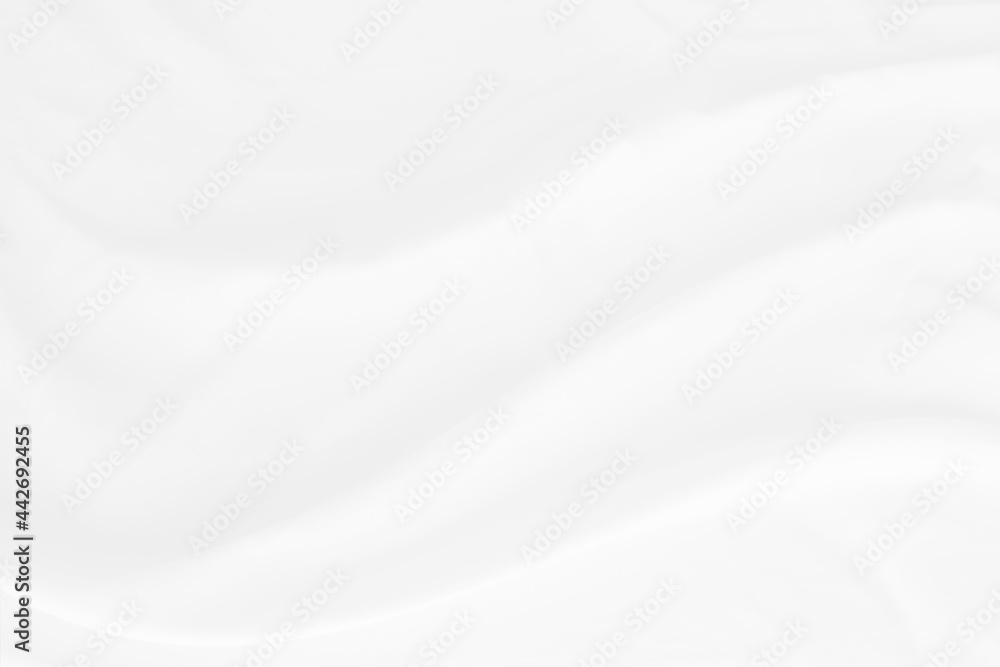 white cloth texture background with soft waves, crumpled fabric background