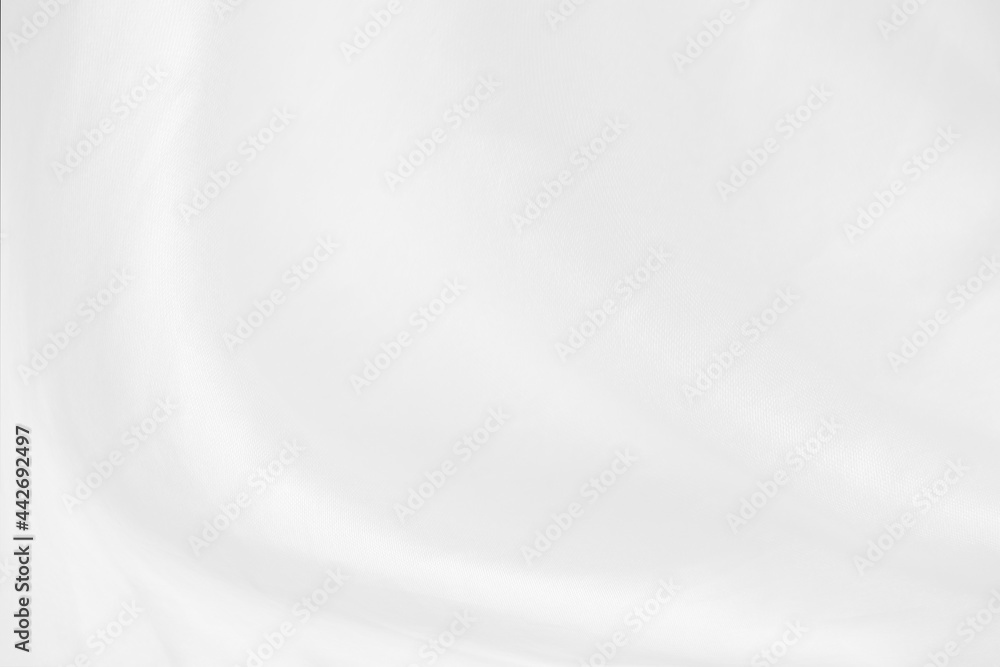 white cloth texture background with soft waves, crumpled fabric background