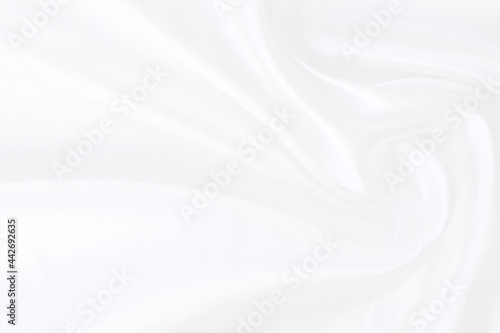 Abstract soft waves of white fabric background