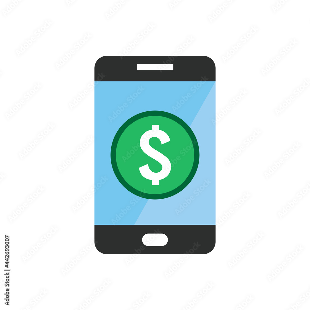Mobile balance icon vector graphic illustration Mobile balance icon vector graphic illustration