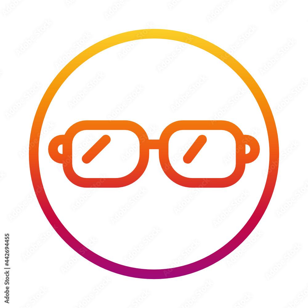 Glasses , Education gradient icon. Glasses , Education gradient icon.
