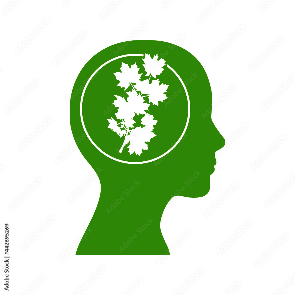 Think green icon isolated on white background Think green icon isolated on white background