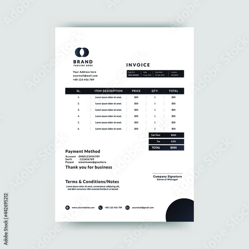Simple A4 Invoice Design