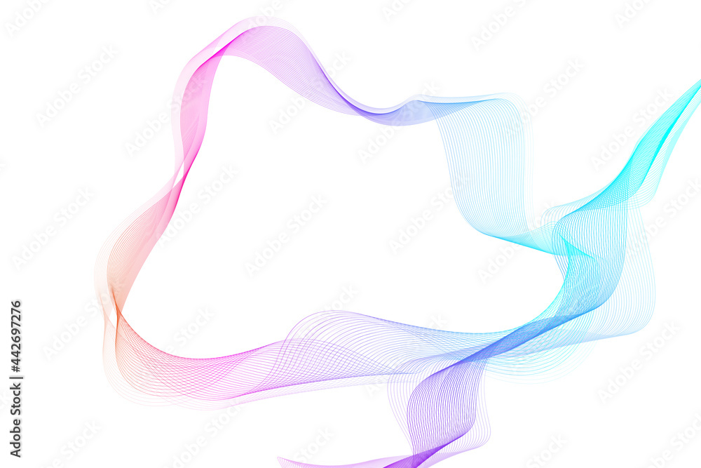 Abstract colorful wave lines background. Geometric template for your design brochure, flyer, report, website, banner, illustration