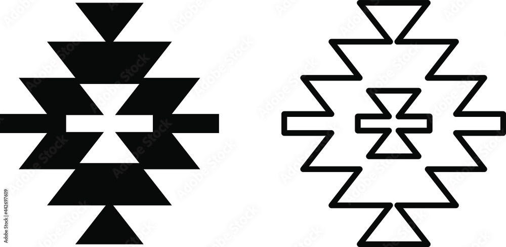 Peru carpet pattern icon, vector illustration