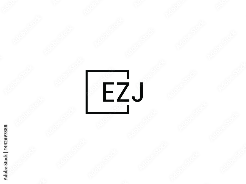 Obraz premium EZJ Letter Initial Logo Design Vector Illustration