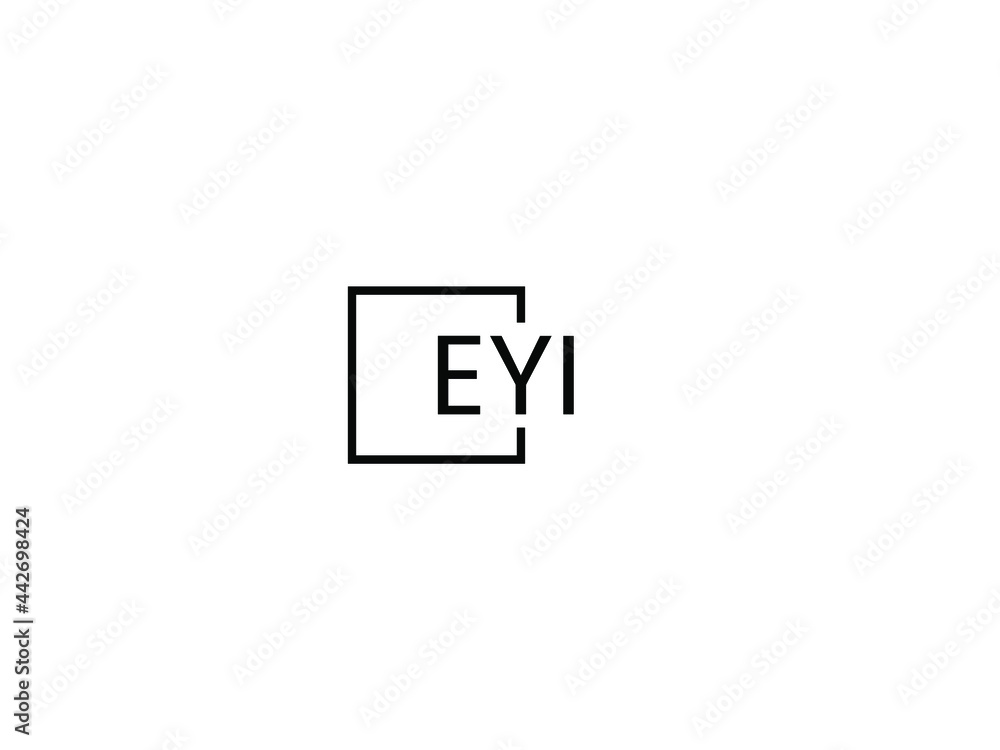 Obraz premium EYI Letter Initial Logo Design Vector Illustration