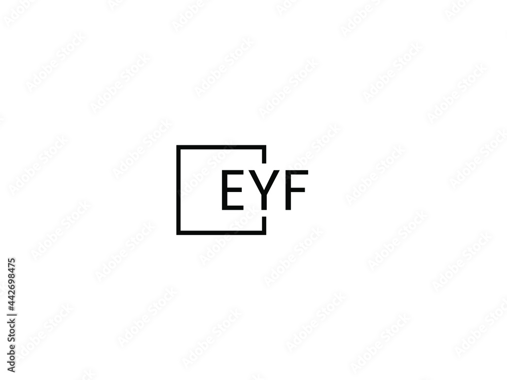 Obraz premium EYF Letter Initial Logo Design Vector Illustration