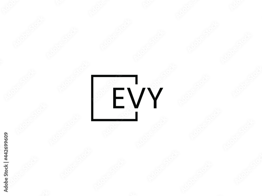 Obraz premium EVY Letter Initial Logo Design Vector Illustration