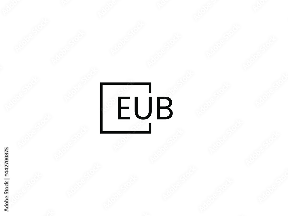 Obraz premium EUB Letter Initial Logo Design Vector Illustration