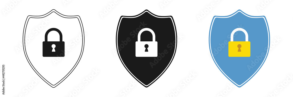 Set of line icon screen protection or virus protection for applications and websites. Illustration isolated on white background. Set of line icon screen protection or virus protection for applications and websites. Illustration isolated on white background.