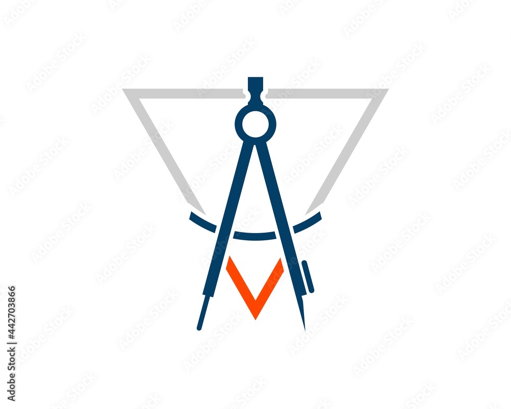 Triangle shape with architect weapon inside Triangle shape with architect weapon inside