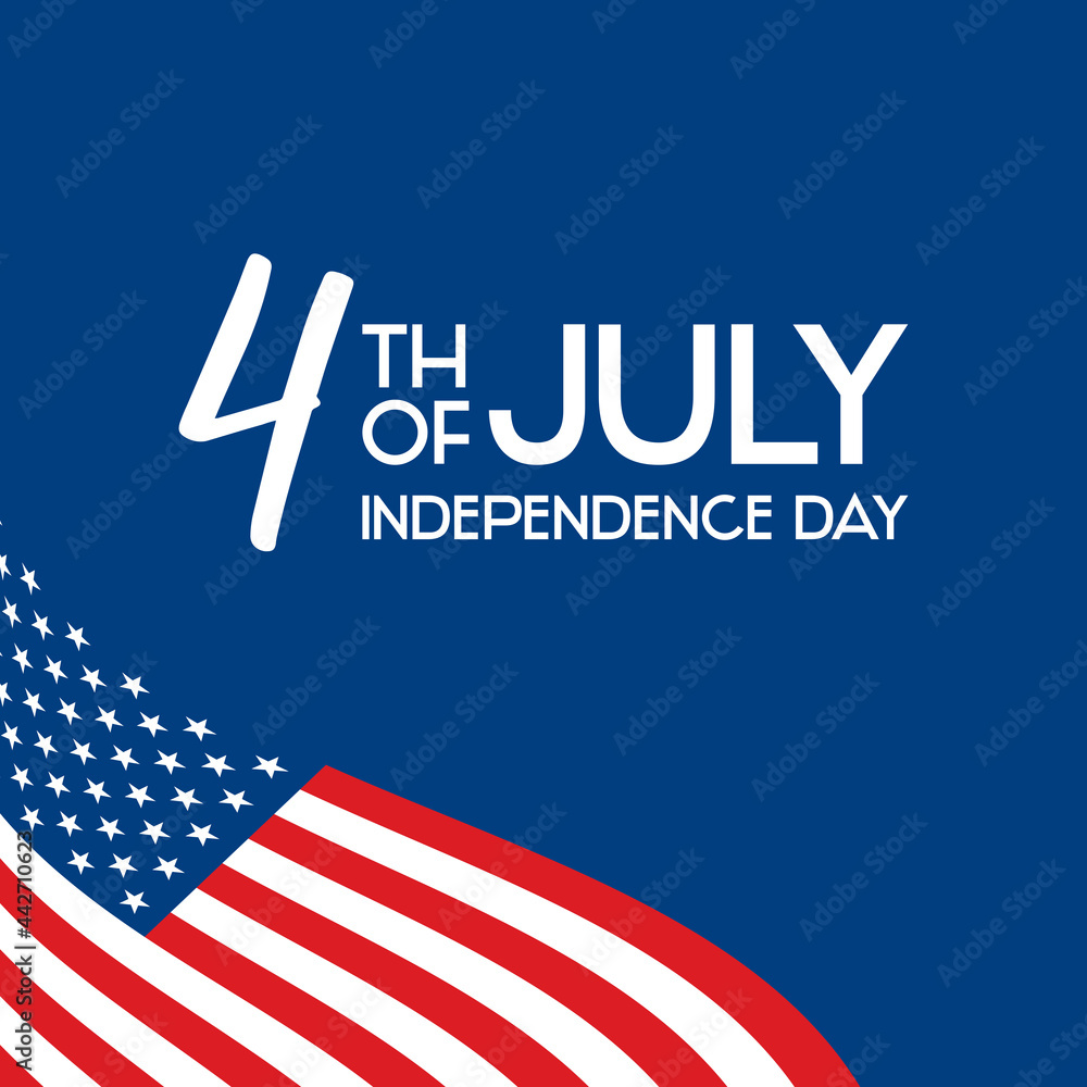 4th of July Independence Day Poster with american flag vector. United states independence day flag vector. 4th of July. Important day 4th of July Independence Day Poster with american flag vector. United states independence day flag vector. 4th of July. Important day