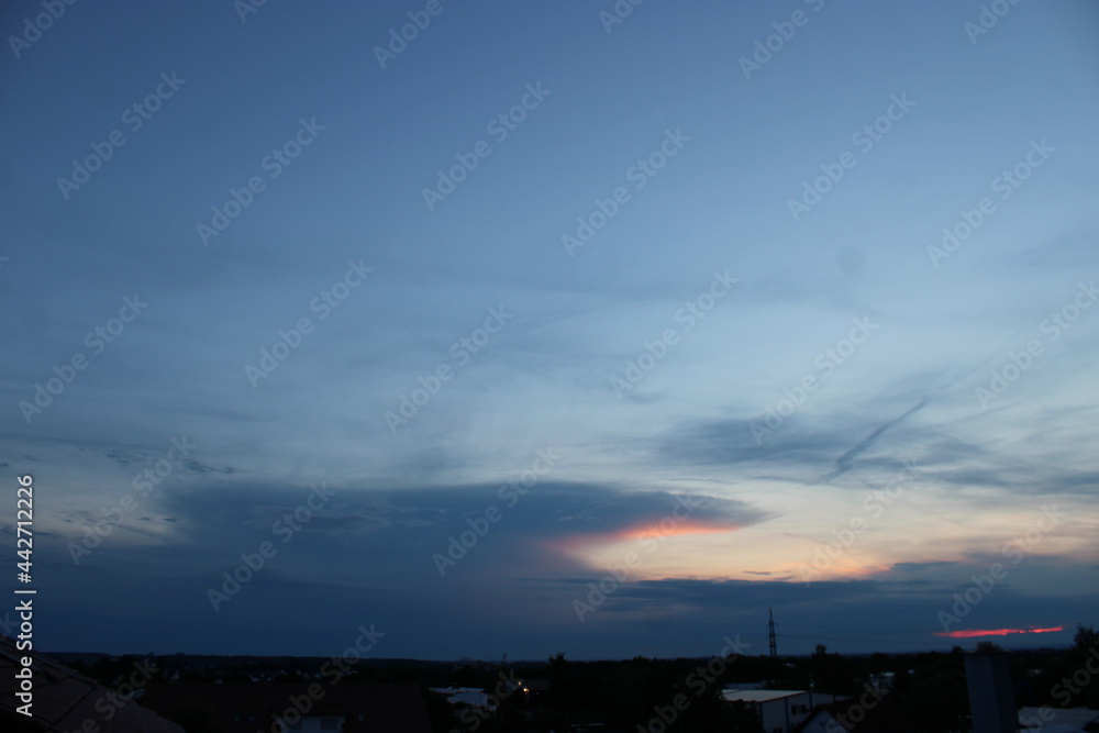 Orange evening clouds Orange evening clouds