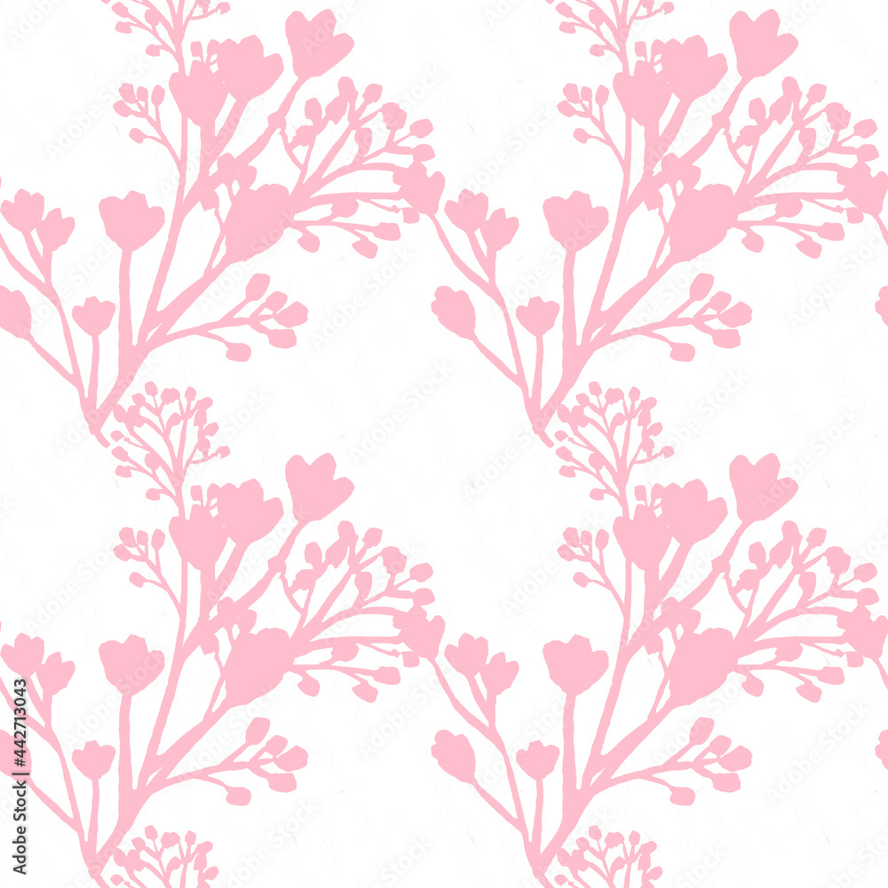 Watercolors, Flowers .Watercolor floral seamless paper, pattern and seamless background. Ideal for printing on fabric and paper or scrapbooking. Hand-painted illustration.Print in a hand-drawn style