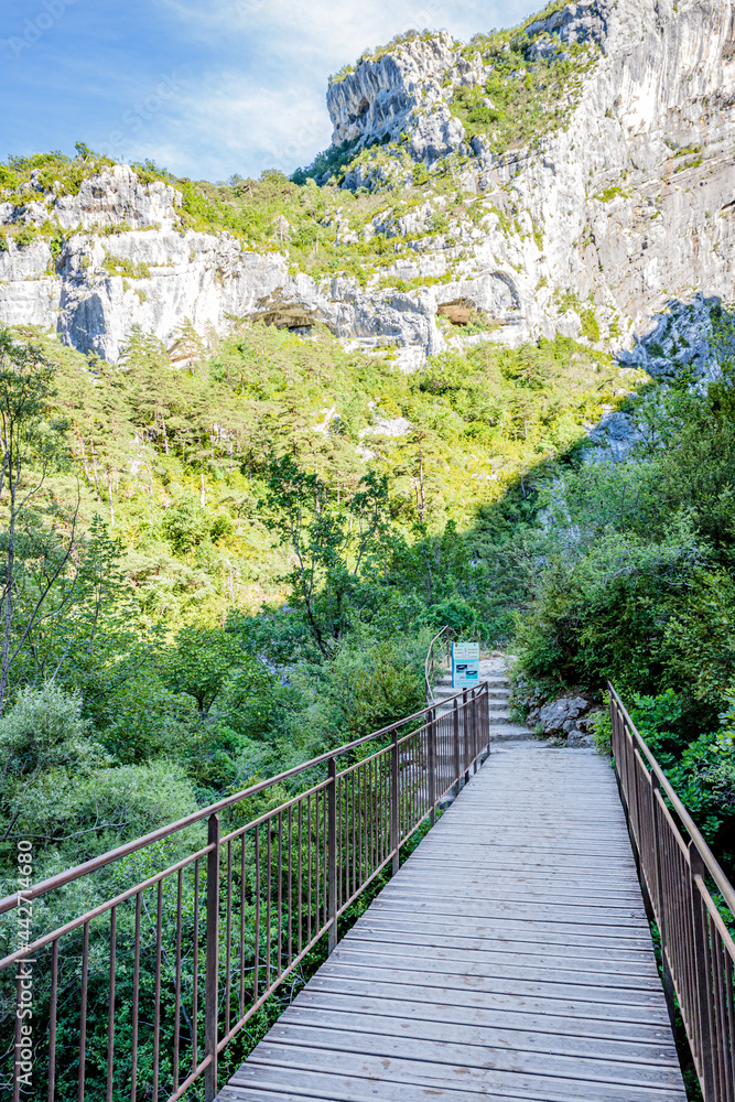 Obraz premium Le long du sentier Blanc-Martel dans les gorges du Verdon
