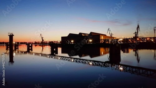 sunset at wismar harbour