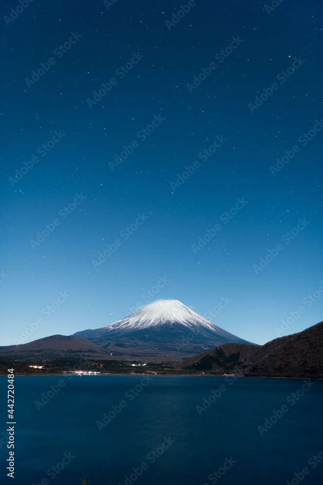 富士山と星空