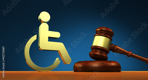 Vászonkép Disability Law Social Services And Legal Acts For Disabled People Concept