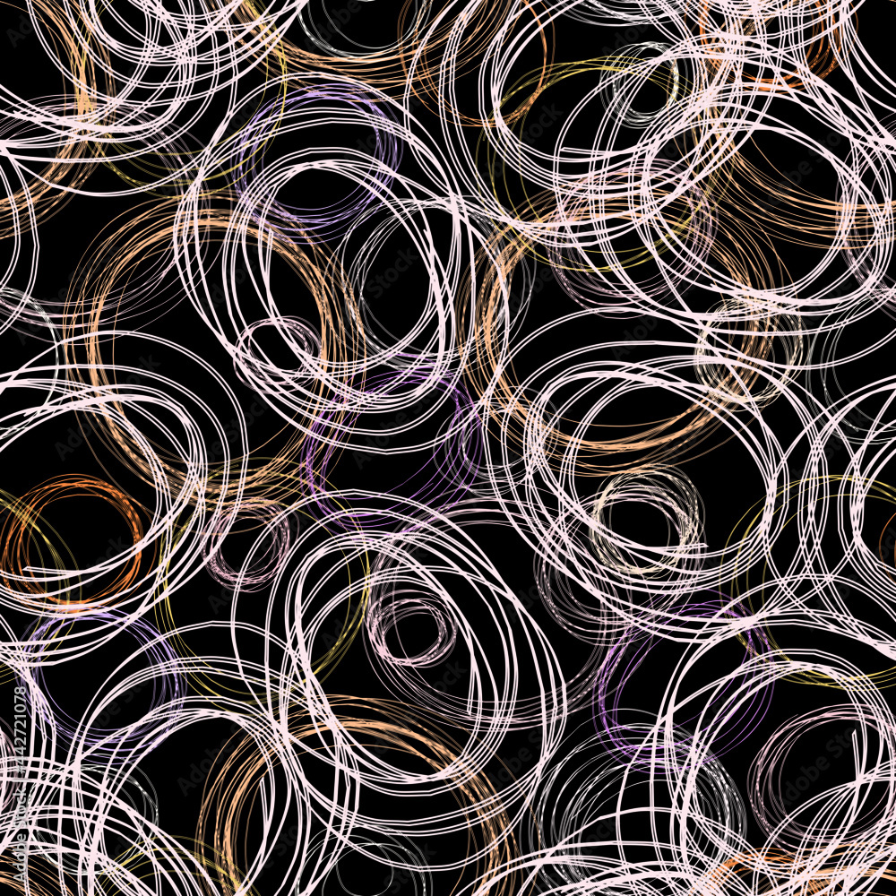 Gentle swirls on dark seamless pattern Gentle swirls on dark seamless pattern