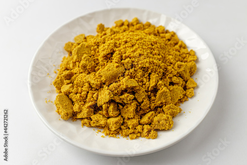 Curry powder on a white background