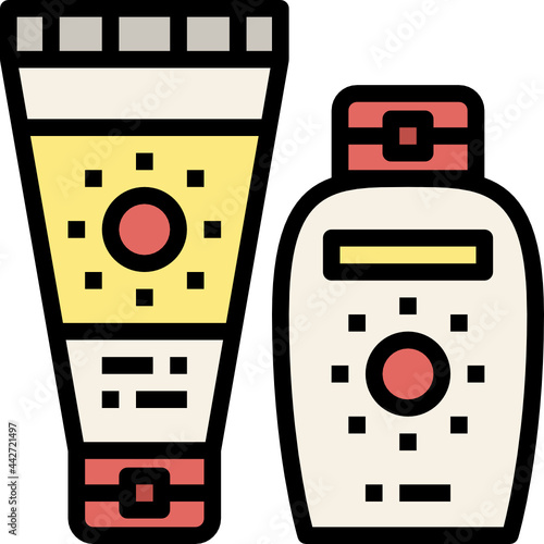 sunblock color outline icon