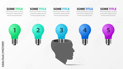 Infographic design template. Creative concept with 5 steps