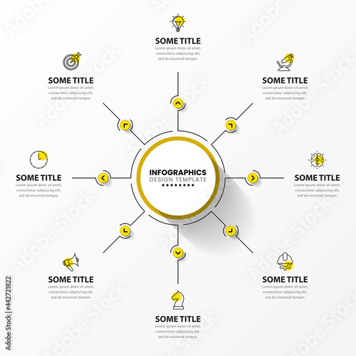 Infographic design template. Creative concept with 8 steps