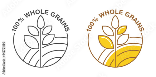 100 percents Whole Grain sicker for food labeling