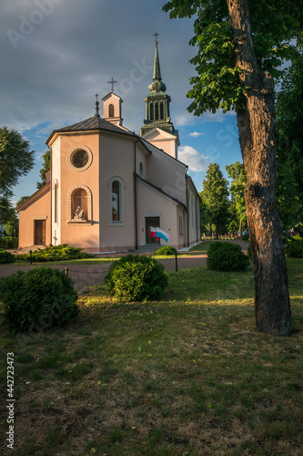 Obraz na płótnie Roman Catholic Church of St. Cross in Kozienice, Mazowieckie, Poland w salonie