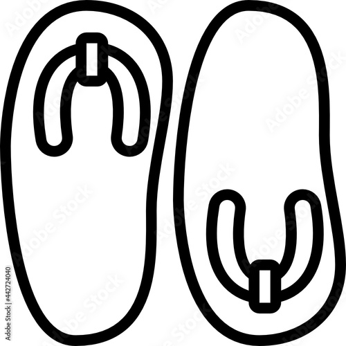 slippers outline icon