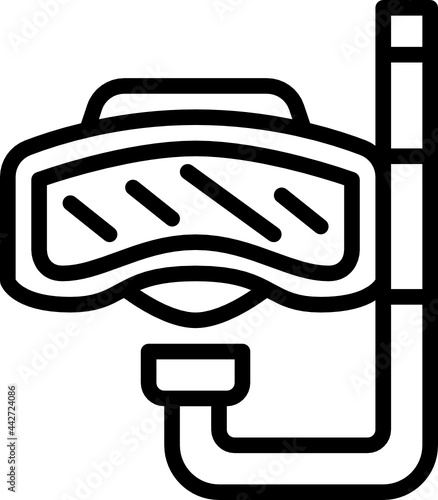 snorkel outline icon