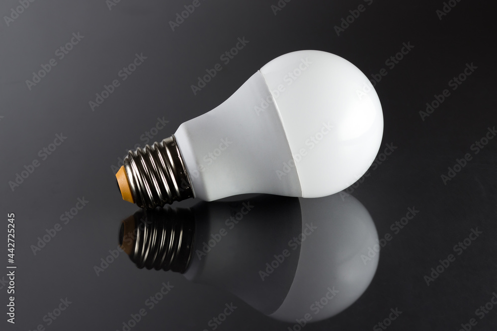 light bulb on black background light bulb on black background