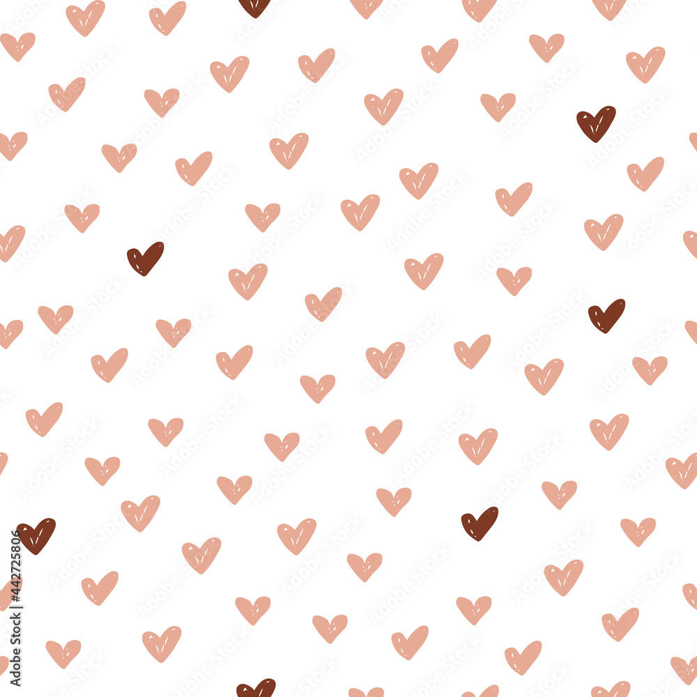 Seamless pattern with doodle hearts Seamless pattern with doodle hearts