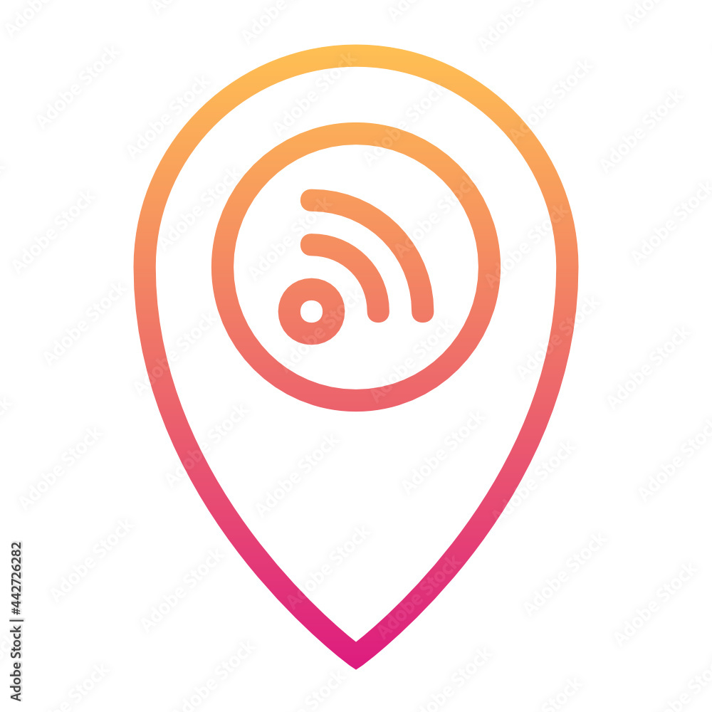 Location , Internet of Things gradient icon. Location , Internet of Things gradient icon.
