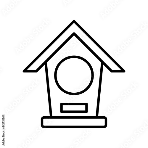 Bird house Outline Vector Icon Design