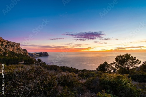 sunset over the sea mallorca spain