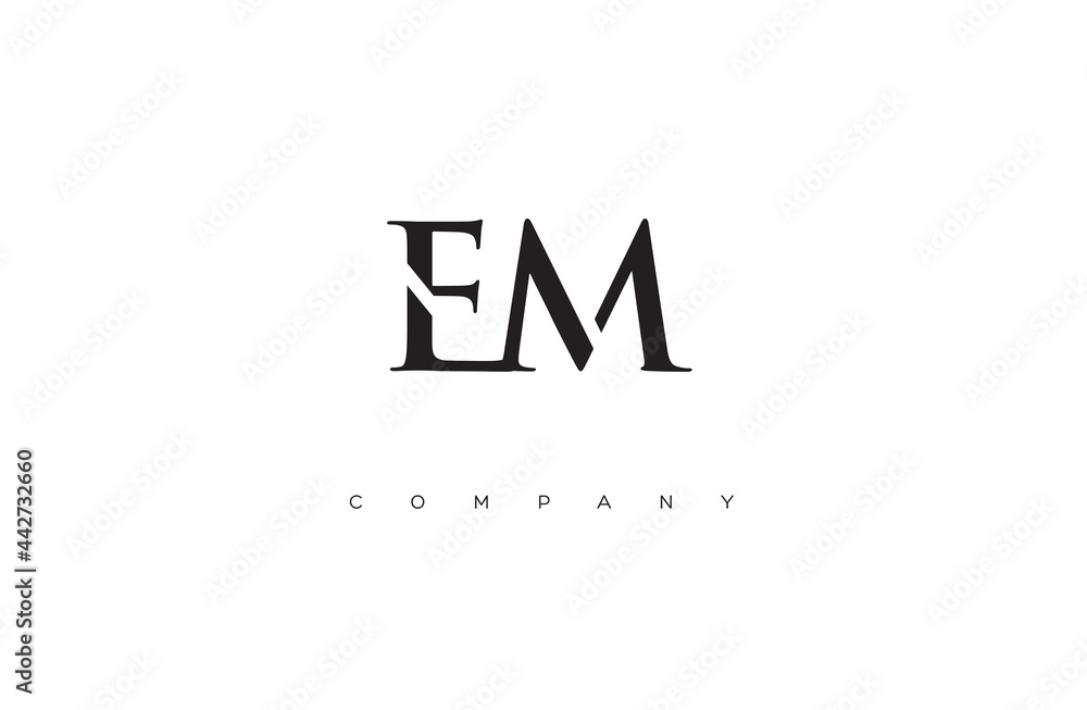 Initial EM logo design vector Initial EM logo design vector