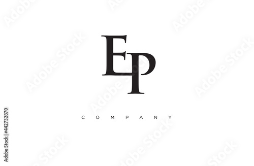 Initial EP logo design vector