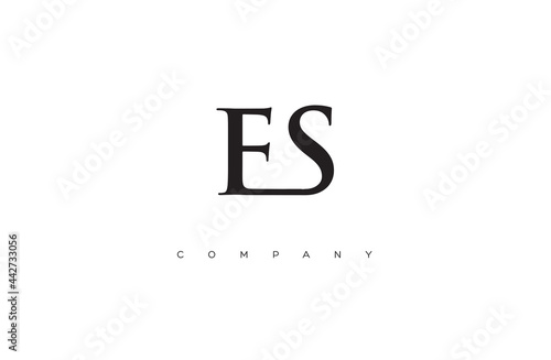 Initial ES logo design vector