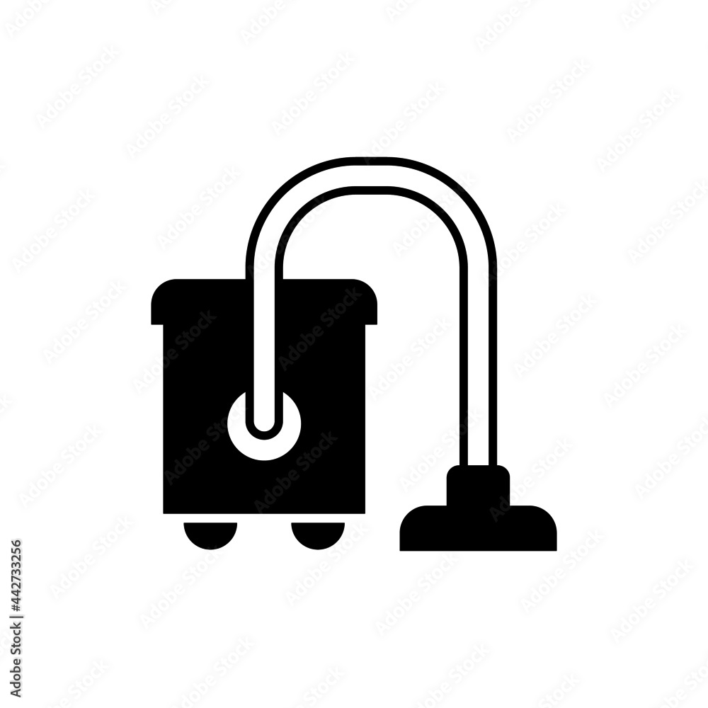 Professional Vacuum cleaner icon in solid black flat shape glyph icon, isolated on white background Professional Vacuum cleaner icon in solid black flat shape glyph icon, isolated on white background